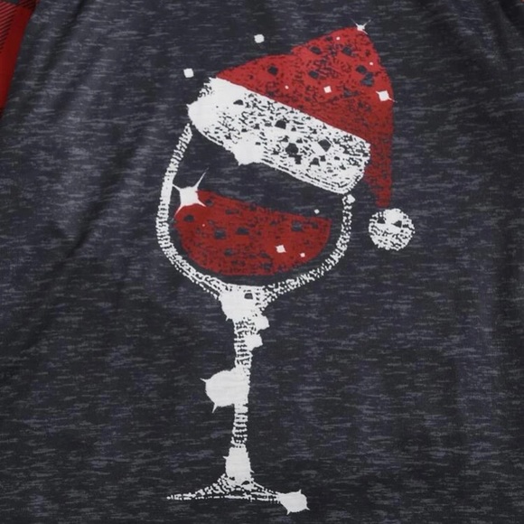 Long Sleeve Buffalo Plaid Christmas Top - Picture 3 of 7